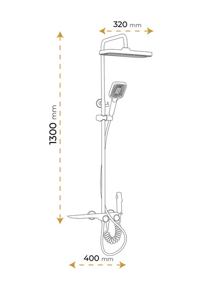 Akıllı Victoria Gun Gray Smart Duş Sistemi Krom