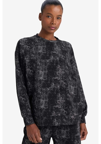Defacto Oversize Geniş Kalıp Bisiklet Yaka Sporcu Sweatshirt G7102ax25wnbk81 Siyah-bk81