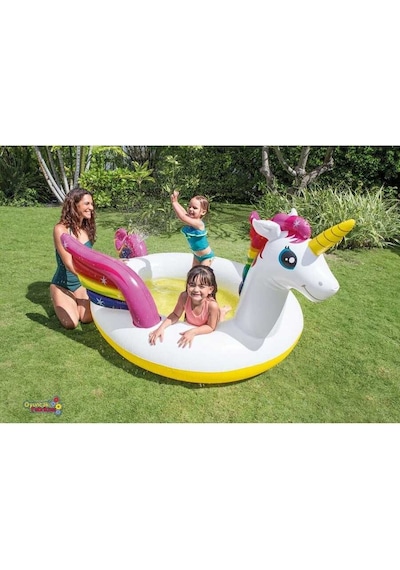 Intex 57441 Şişme Çocuk Havuzu Tek Boynozlu At 272x192x104 Cm Çok Renkli