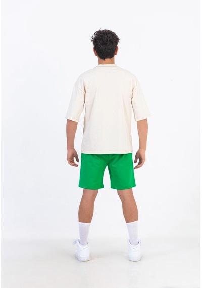 Zekids Erkek Çocuk Pamuklu Oversize L Punch Tshirt-11794-krem Krem