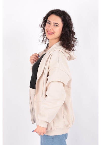 Busem W0008672 Kadın Sweatshirt Taş