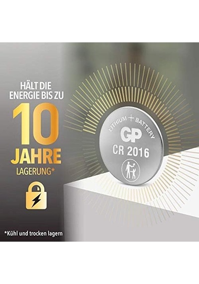 Gp Batteries Cr2016 2016 Boy Lityum Düğme Pil, 3 Volt, 5&apos Li Kart