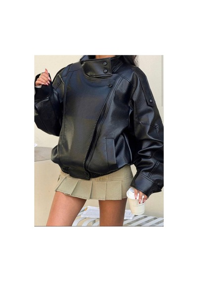 Laleli Butik Viral Oversize Kadın Deri Ceket Yüksek Yaka Siyah Urban Style Kadın Deri Ceket Siyah&blackest Siyah&Blackest Laleli Butik Viral Oversize Kadın Deri Ceket Yüksek Yaka Siyah Urban Style Kadın Deri Ceket Siyah&blackest Siyah&Blackest