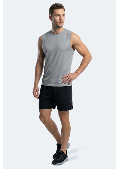 Slazenger Hazzar I Erkek Kolsuz Gümüş Tişört