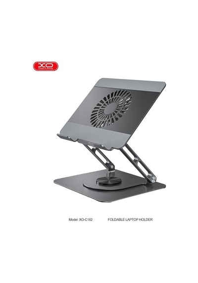 Delux Serisi Cihaz Çalışma Ofis C182 Fanlı Metal 360 Dönebilen 17,3 İnç Standı