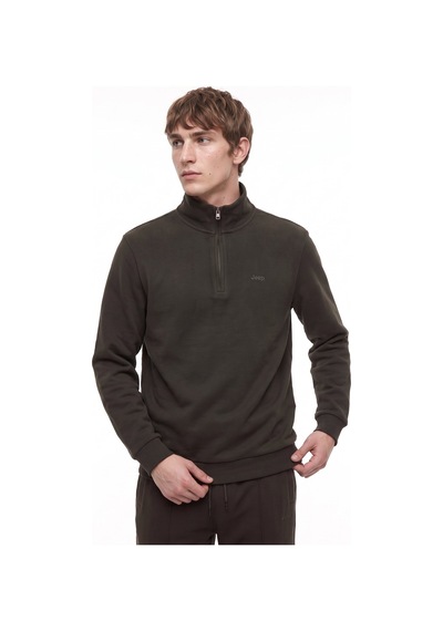 Jeep Haki Erkek Sweatshirt J5wm-swt7222 Koyu Haki