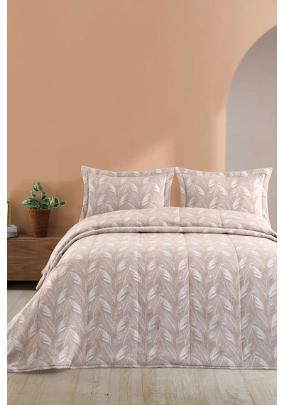 Elart Stil Yatak Örtüsü Elyaflı 270x260 Cm Bej Bej
