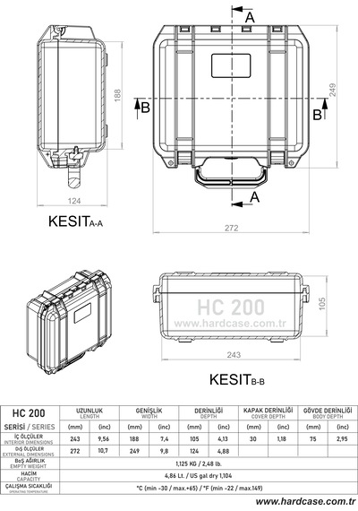 Hardcase Çanta Hc-200 siyah