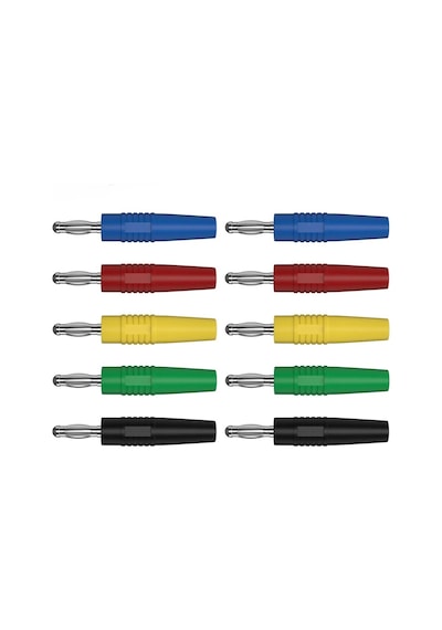 5 Takım Renkli 4mm Silikonlu Banan Jak Fiş