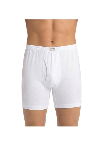 Öts Erkek %100 Pamuk Boxer Süprem Premium Günlük Kullanım 2620 Beyaz