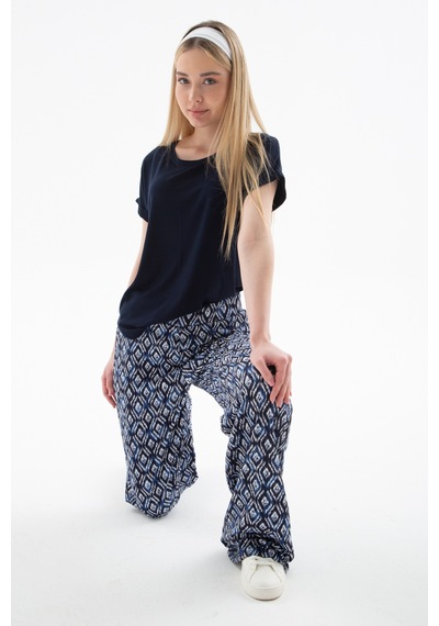 Fashion Friends Bayan Pantolon 25y0179k1 Mavi Mavi