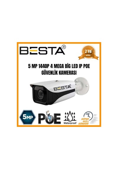 5 Mp 1440p 10 Dış Mekan Kameralı Ip Poe Güvenlik Seti