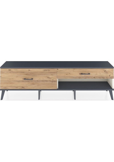 Arges Tv Ünitesi 2 Çekmeceli 176x30x51 Aytaşı-antrasit/çam Antrasıt/atlas Çam Arges Tv Ünitesi 2 Çekmeceli 176x30x51 Aytaşı-antrasit/çam Antrasıt/atlas Çam