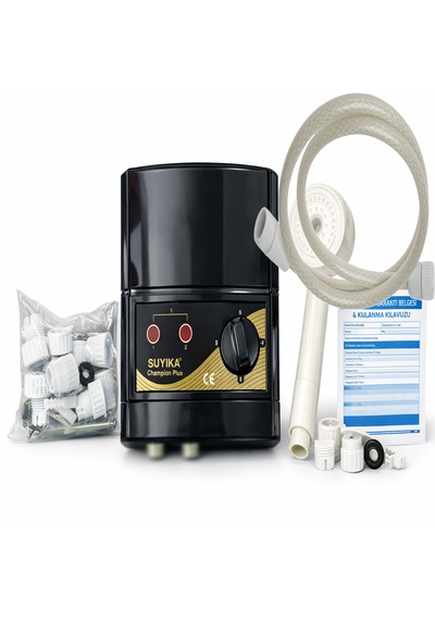Champion Plus 7500w Elektrikli Şofben 3 Kademeli Ani Su Isıtıcı Yüksek Güçlü Hızlı Isıtma Güvenlik Korumalı Enerji Verimli