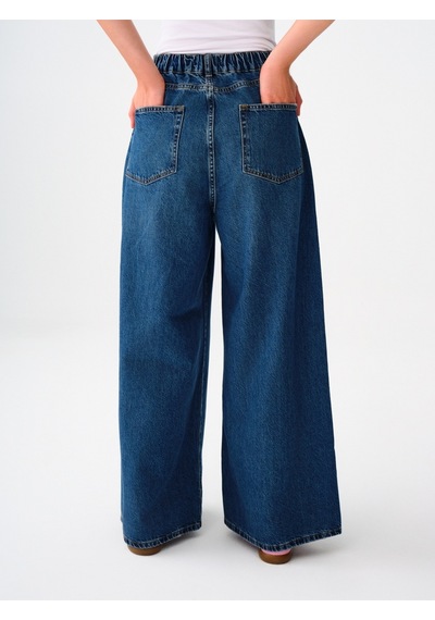 Palazzo Regular Fit Kadın Pantolon Denim
