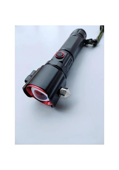 Gold Silver Gs-3400 Tg Ledli Usb Şarj İle Çok Fonksiyonlu Fener Siyah