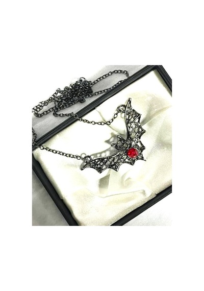 Dükkan Design Gotik Yarasa Kolye Antrasit