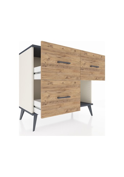 Hyperion Şifonyer 3 Çekmeceli 88x44x80 Aytaşı-antrasit/çam Antrasit/çam Hyperion Şifonyer 3 Çekmeceli 88x44x80 Aytaşı-antrasit/çam Antrasit/çam