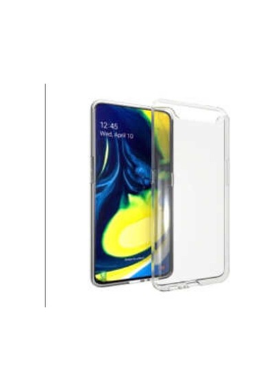 Samsung Uyumlu Galaxy A80 Kılıf Zore Süper Silikon Kapak Renksiz