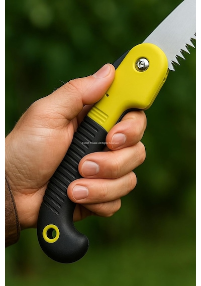 Busstier Katlanır Budama Testeresi, 18 Cm Paslanmaz Çelik Bıçak, 23 Cm Kaymaz Ergonomik Sap, Gü