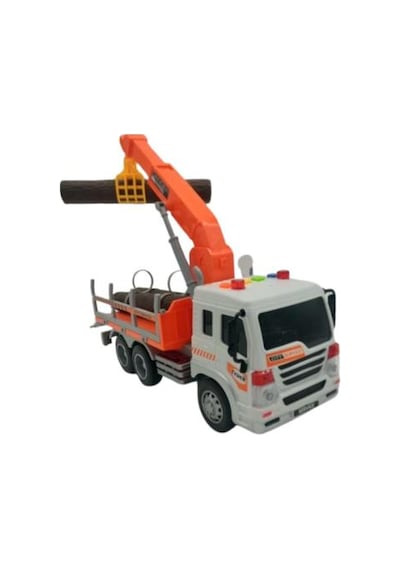 Ctoy Oyuncak Sesli, Işıklı Ve Pilli Vinçli Kütük Taşıyıcı - Ctoy-wy300f