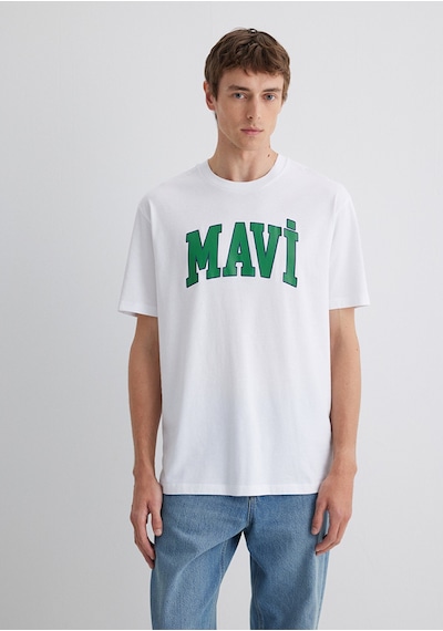 Mavi - Mavi Logo Baskılı Beyaz Tişört 0611711-620 Beyaz