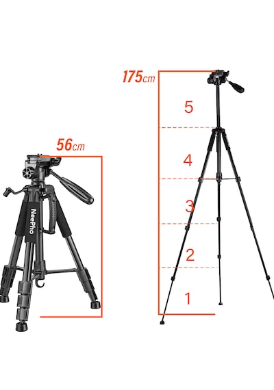 Tripod 175cm 3 Ayak Video Çekim Tripod Uzun Boy Sabitleyici