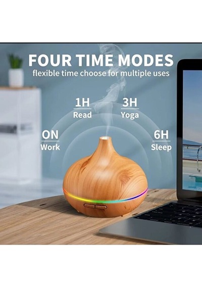 Büro Ev Ofis Hediyesi İçin 550ml 7led Işıklı Desenli Kumandalı Nemlendirici Aroma Difüzörü