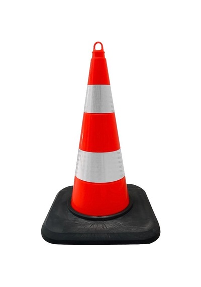Pvc Trafik Konisi 75 Cm Çift Reflektifli Ağırlıklı Trafik Dubası