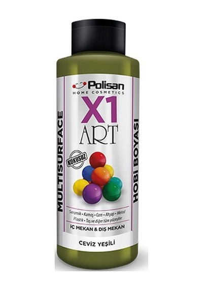 Polisan X1 Art Multisurface Hobi Boyası Ceviz Yeşili 120 ML