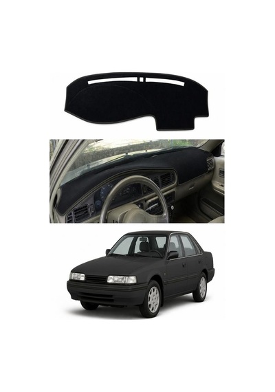 Mazda - 626 1987-1991 Uyumlu Torpido Koruma Kılıfı - Siyah Şeritli
