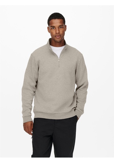Only & Sons Onsceres Half Zıp Sweat Noos Erkek Gri Sweatshirt - 22019055 Gri Only & Sons Onsceres Half Zıp Sweat Noos Erkek Gri Sweatshirt - 22019055 Gri