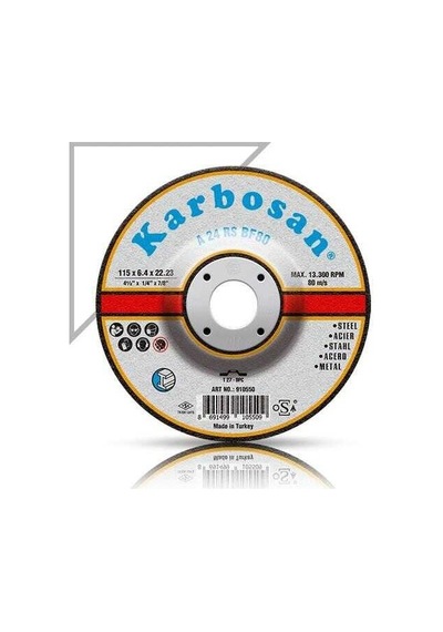 Karbosan 115 X 6,4 X 22 Metal Nk Taşlama Taşı 25 Adet
