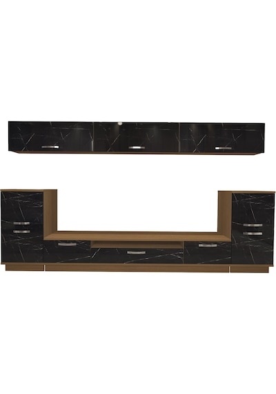 Decoraktiv Trendstyle 9 Mdf Tv Ünitesi Tv Sehpası Ceviz - Siyah Mermer