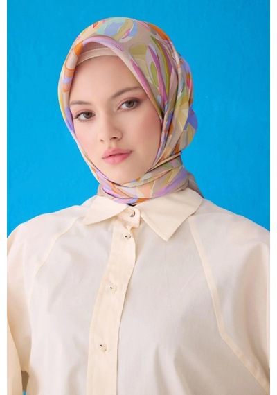 Belli İpek Eşarp - 4107-03 Vizon Yeşil Twill