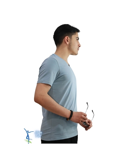 Sermoda Erkek Slim Fit V Yaka Tişört - Dar Kesim Basic Günlük T-shirt Bebe Mavi Bebek Mavisi Sermoda Erkek Slim Fit V Yaka Tişört - Dar Kesim Basic Günlük T-shirt Bebe Mavi Bebek Mavisi