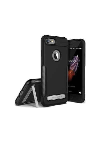 Vrs Apple Uyumlu iPhone 7 İle Carbon Fit Kılıf Black Siyah