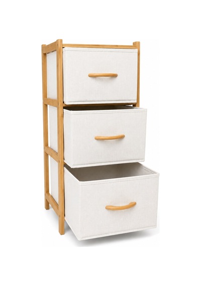 3 Çekmeceli Bambu Kabin - Çok Amaçlı Organizer Şifonyer 78.5 X 37 X 34.5 Cm Bej 3 Çekmeceli Bambu Kabin - Çok Amaçlı Organizer Şifonyer 78.5 X 37 X 34.5 Cm Bej