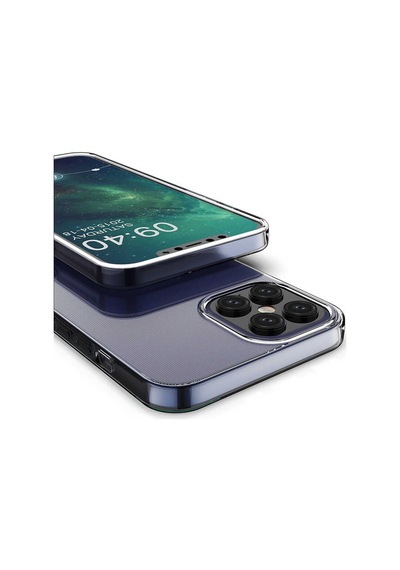 Apple Uyumlu iPhone 12 Pro Max Uzrm Süper Silikon Kılıf-renksiz Renksiz