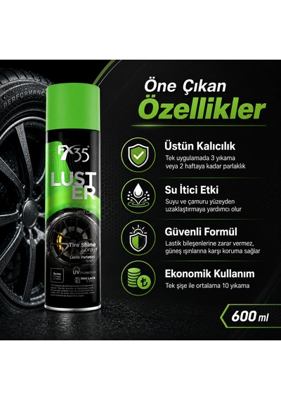 Luster Premium Lastik Parlatıcı Sprey