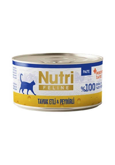 Nutri Feline Adult Pate 70gr Tavuk Etli & Peynirli 6 Adet Yaş Yetişkin Kedi Maması