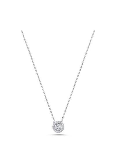 Eyelashes Silver 925 Ayar Gümüş Tektaş Zirkon Taşlı Kolye