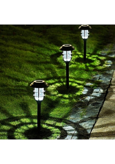 6 Adet Saplamalı Solar Güneş Enerjili Bahçe Lambası Büyük Boy X20