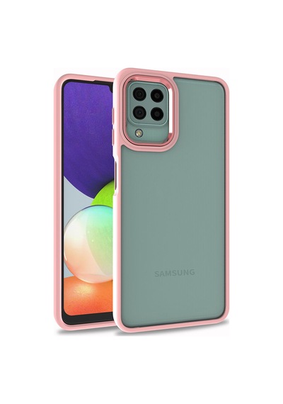 Zore Galaxy M32 Kılıf Nvth Flora Kapak - Rose Gold