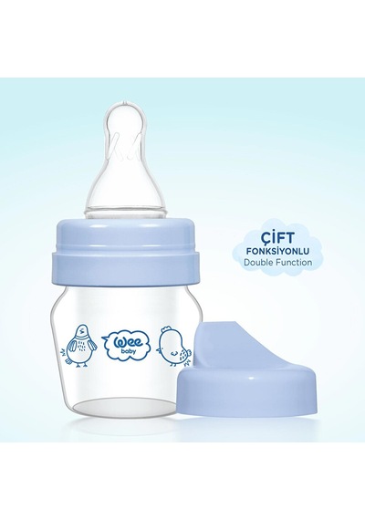 792 Wee Baby Mini Cam Alıştırma Bardağı Seti Mavi 30ml 4 Adet Çok Renkli