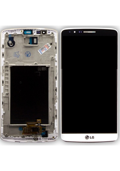 LG Uyumlu G3 D855 Lcd Ekran Dokunmatik Çıtalı - Beyaz (523069633)