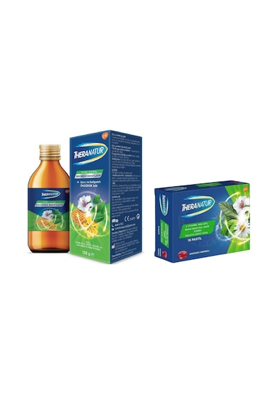 Theranatur Bitkisel Şurup 128 G + Theranatur Ahududu Pastil 16 Tablet