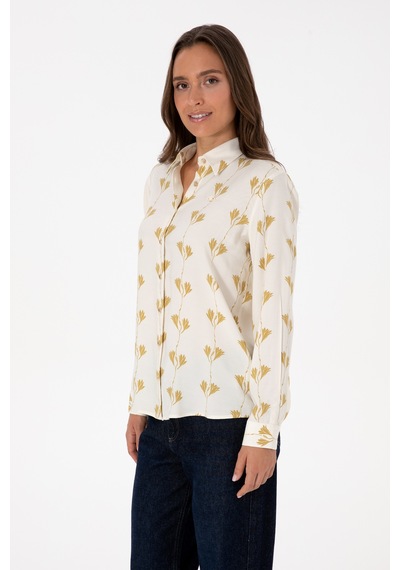 U.s. Polo Assn. Kadın Gömlek Desenli 50308637-vr256 İnci
