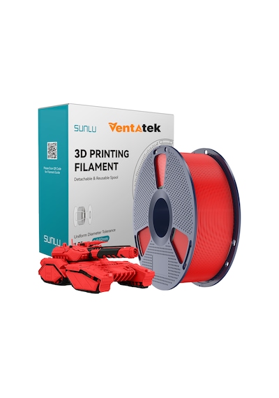Sunlu Kırmızı Pla Filament - 1.75mm - 1 Kg Kırmızı
