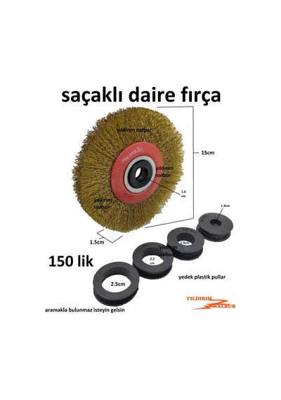 Daire Tel Fırça 150 Mm Saçak Fırça Taşlama Tel Fırça Temizleme Fı